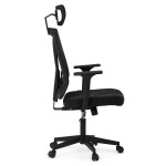 Kancelářská židle, houpací mechanismus, černá látka, KA-W3137 BK