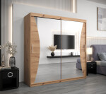 Šatní skříň Abi Mo Dveře: Dub sonoma, Rozměr: 180 cm, Korpus: Černá