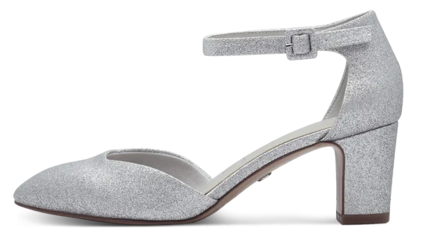 Tamaris 1-24432-41-919 Dámské sandály na podpatku silver 38