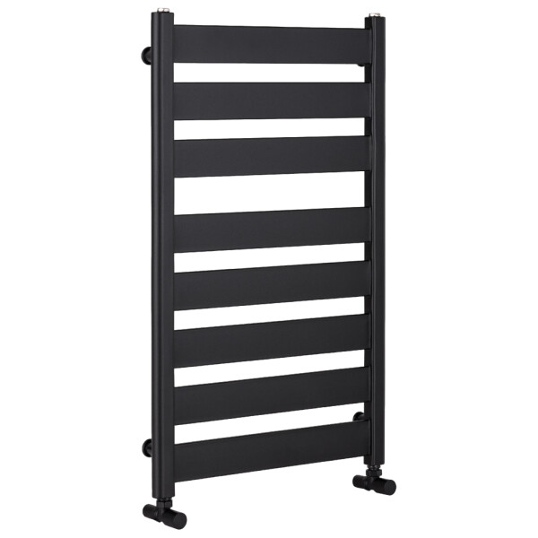 CERANO - Koupelnový radiátor Marco - boční připojení - 698W - černá matná - 920x550 mm LIV-WP-8-55