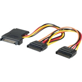 Roline PC kabel [2x proudová SATA zásuvka 15pólová - 1x proudová SATA zástrčka 15pólová] 0.30 m vícebarevná