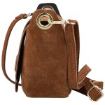 Stylová dámská kožená crossbody kabelka Chiara Weia, koňaková