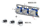 PAFFONI - Modular Box Termostatická baterie pod omítku, pro 2 spotřebiče, nerez MDE018ST