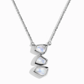 Royal Fashion stříbrný náhrdelník DR24901N-SILVER-MOONSTONE