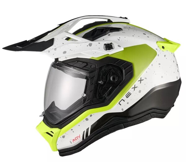 Helma na moto Nexx X.Rally Yuma white/neon - L / bílá
