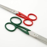 House Doctor Kovové nůžky Red/Green – set 2 ks, červená barva, zelená barva, kov
