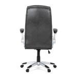 Křeslo kancelářské, šedá ekokůže, houpací mechanismus