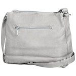 Módní dámská koženková crossbody kabelka Josefina, světle šedá