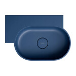 OMNIRES - OVO M+ umyvadlo na desku/závěsné - levé, 55 x 38 cm, midnight blue mat; OVO555UWLMB