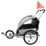 Malatec ML 14746 Vozík za kolo jogger 3v1 LED černošedý