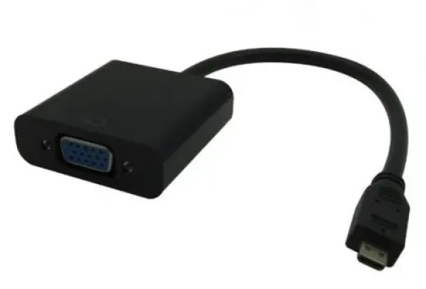 MicroConnect Adaptér microHDMI (M) - VGA (F) 0.25m černá / Plug Play (HDMIDVGAB)