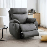 Polohovací křeslo, šedá, látka vintage, TV-4092 GREY3