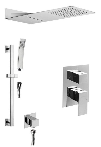 SAPHO - LATUS podomítkový sprchový set s pákovou baterií, 3 výstupy, chrom 1102-44-01