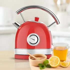 Cecotec Thermosense 420 Vintage červená/nerez / Rychlovarná konvice / 2200 W / 1,8 l / nerez ocel (1981)