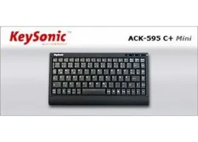 Keysonic ACK-595C+ černá / Mini klávesnice / SoftSkin / PS/2 a USB / US layout (12509)