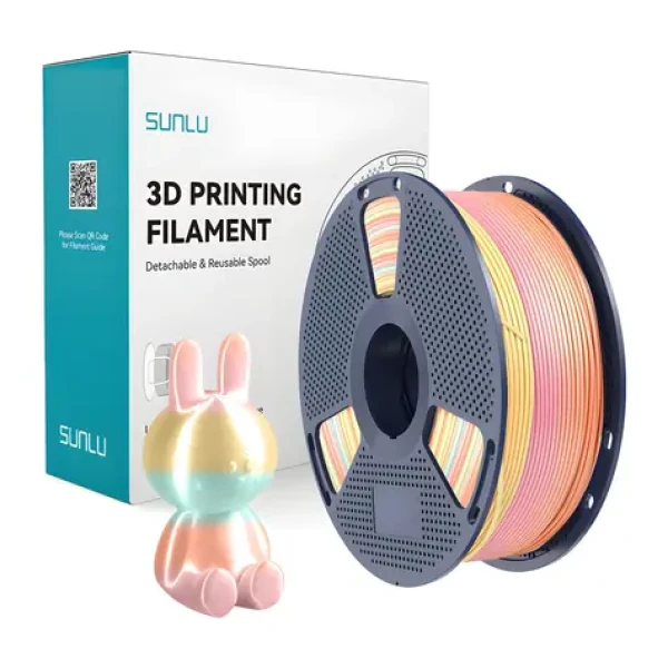 Sunlu PLA+ Silk duhová 05 / Struna pro 3D tiskárnu / PLA / 1,75 mm / 1 kg (PLA+ Silk R 05)