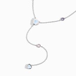 Royal Fashion stříbrný náhrdelník GU-DR24617N-SILVER-MOONSTONE-ROSEQUARTZ-AMETHYST