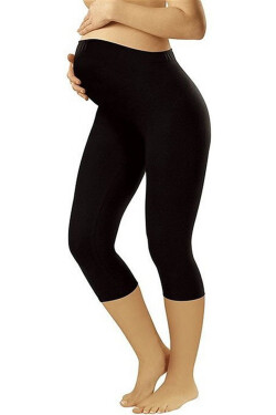 Těhotenské legíny Leggins short black ITALIAN FASHION černá