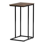 Odkládací stůl, MDF deska, dekor staré dřevo, černý kov