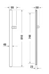 DURAVIT - Příslušenství Sprchová tyč 81 cm, matná černá UV0600005046
