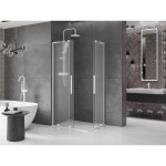 MEXEN/S - Velar L Duo sprchový kout, posuvné dveře 100 x 90, dekor, bílá 871-100-090-02-33-20