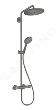 HANSGROHE - Croma Select S Sprchový set Showerpipe 280 s termostatem, EcoSmart, kartáčovaný černý chrom 26891340
