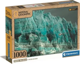 Clementoni PUZZLE National Geographic: Vrtulník zkoumá stěnu Hubbardova ledovce