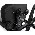 Kancelářská židle, šedá síťovina, černý plast, kolečka na tvrdé podlahy