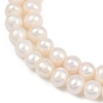 Přírodní sladkovodní perla - smetanově bílá - 7 ~ 8 mm - třída AAA - 1 ks