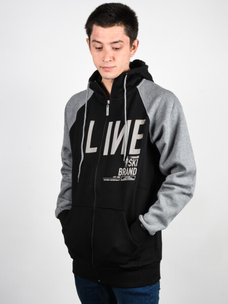 Line Original black pánská mikina na zip - S