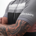 Pánský cyklistický dres kr. rukáv Sensor Cyklo Tour black stripes