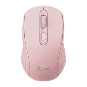 C-TECH WLM-12 růžová / Bezdrátová optická myš / 1600DPI / 6 tlačítek / BT/2.4GHz / 1xAA (8594125014193)