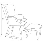 Relaxační křeslo, bílá, látka bouclé, AK-319 WT2