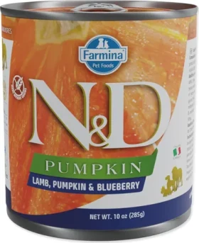 Farmina ND Pumpkin Adult Lamb, Pumpkin Blueberry 285 g / Konzerva pro psy / dospělí / jehněčí / bez obilovin (L4-85014)