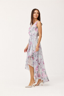 Společenské šaty SUK0401 růžovo-zelené - Roco Fashion 36