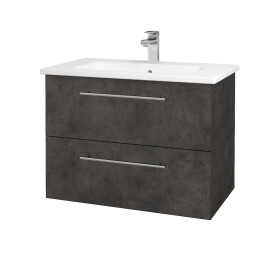 Dřevojas - Umyvadlová skříňka GIO SZZ2 80 - D16 Beton tmavý / Úchytka T02 / D16 Beton tmavý 202149B