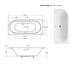 HOPA - Asymetrická vana AVITA SLIM - Nožičky k vaně - S nožičkami, Rozměr vany - 170 × 75 cm, Způsob provedení - Levé VANAVIT170SLIML+OLVPINOZ