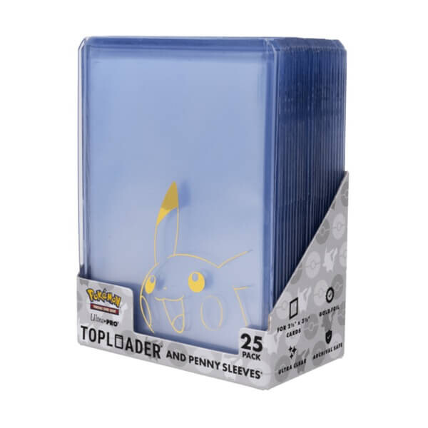 Pokémon Pikachu Toploader and Penny Sleeves Combo (25x Toploader, 25x obal)