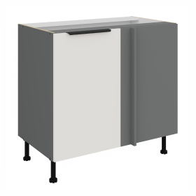 Spodní rohová skříňka Aria ANT 105 ND 1F BB Barva korpusu: Antracit, Barva dvířek: WH - Crystal white AFM