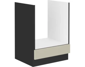 Kuchyňská skříňka pro vestavnou troubu Arona, 60 cm, kašmírová/černá
