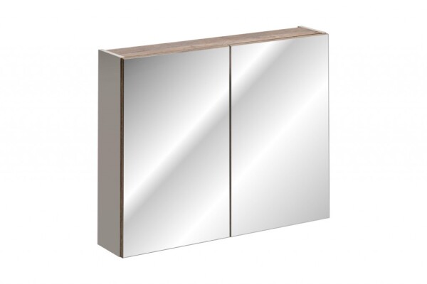 COMAD - Zrcadlová skříňka 80cm 2 dvířka SANTA FE TAUPE 5907611652572
