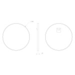 SAPHO - NOTION SLIM kulaté zrcadlo v rámu ø 40cm, černá mat NT400