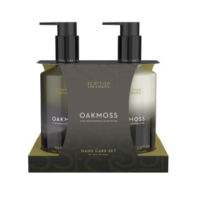SCOTTISH FINE SOAPS Sada s péčí o ruce Oakmoss – 2 x 300 ml, šedá barva, plast