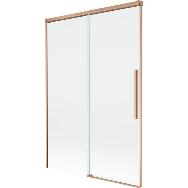 MEXEN/S - Rox vanová zástěna 2-křídlová posuvná 120 x 150, transparent, měď kartáčovaná 8C9-120-001-65-00