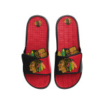 FOCO Pánské pantofle Chicago Blackhawks NHL Colorblock Slipper Velikost: L = 44-45 EU