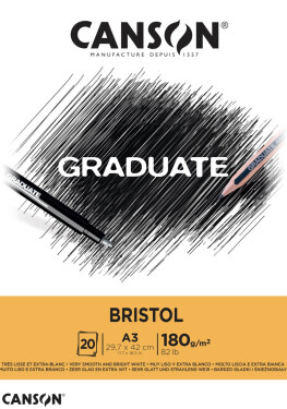 Canson Graduate Bristol blok A3 180 g/m2, 20 listů
