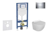 GEBERIT - Duofix Set předstěnové instalace, klozetu Gaia a sedátka softclose, tlačítko Sigma30, chrom/chrom mat SANI11CA1115B