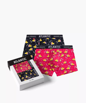 Boxerky Atlantic 2MHH-007/25 A'2 S-2XL námořnická růžová-navy S