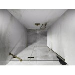 MEXEN/S - Lunar sprchové dveře křídlové levé 120, transparent, zlatá kartáčovaná 834-120-000-55-00-L