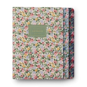 Rifle Paper Co. Linkovaný zápisník Rosa – set 3 ks, zelená barva, papír